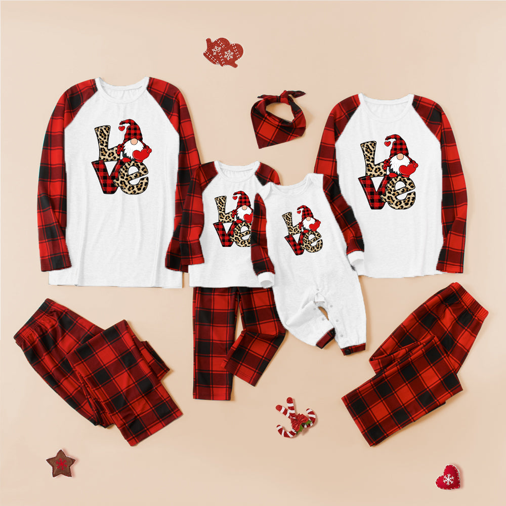 Santa Claus Letter Plaid Matching Family Christmas Pajamas