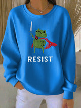 Women's Resist Frog Knitted Sweatshirt