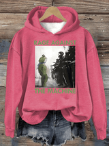 Women's Frog Resistance Print Casual Hoodie
