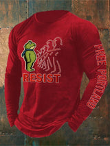 Men's Resist Frog Free Portland Printed Round Neck T-Shirt
