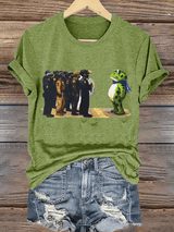 Women's  Portland Frog Resist  Printed Casual T-Shirt