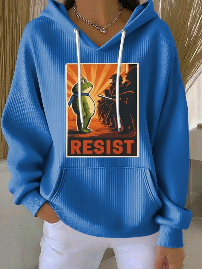 Women'S Frog Casual Hoodie Sweatshirt
