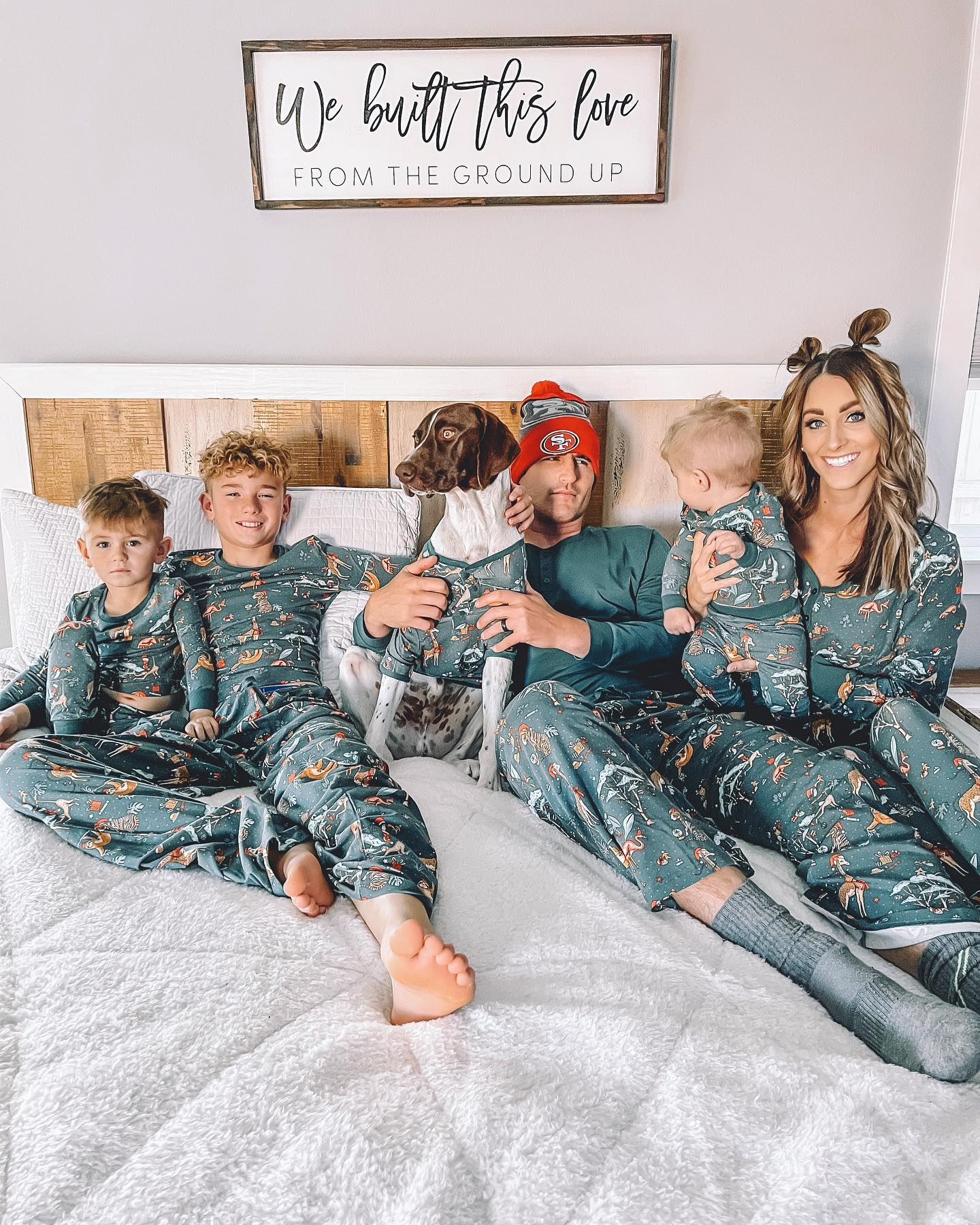 Christmas Cute Animals Matching Family Christmas Pajamas-Dog Pajamas Included