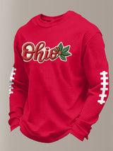 Men's Football Waffle Long Sleeve T-Shirt