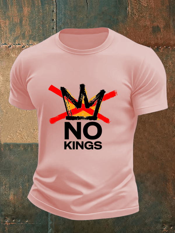 Men's no kings in America print  T-Shirt