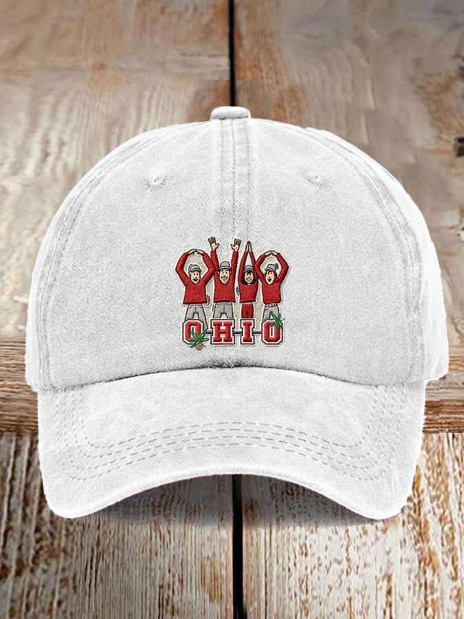 Men'S And Women'S Casual Football Print Hats