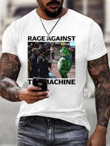 Men's  Resist Frog Printed Casual T-shirt
