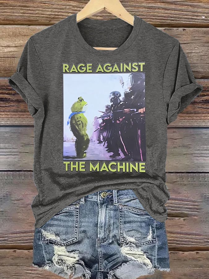 Women's  Portland Frog Art Print T-Shirt
