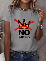 Women's  America has No Kings Printed Casual T-Shirt
