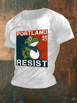 Men's  Portland Frog 8647 resist Print T-Shirt