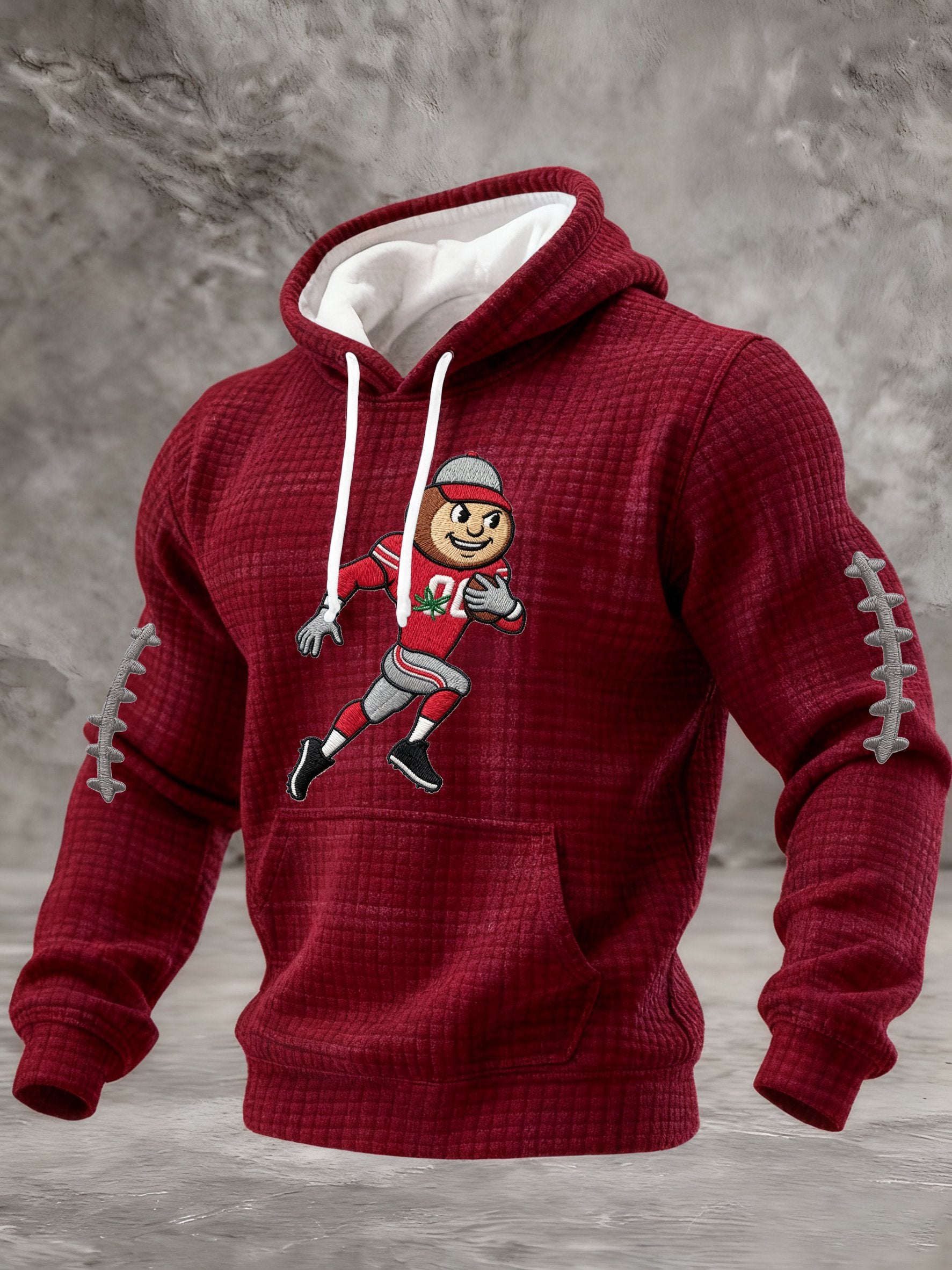 Men's Casual Football Print Sweatshirt
