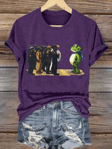 Women's  Portland Frog Resist  Printed Casual T-Shirt