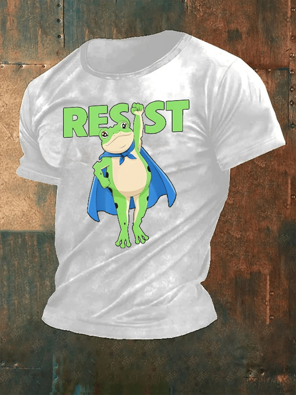 Men's  Portland Frog Art Print Casual T-Shirt