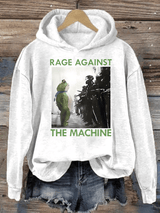 Women's Frog Resistance Print Casual Hoodie