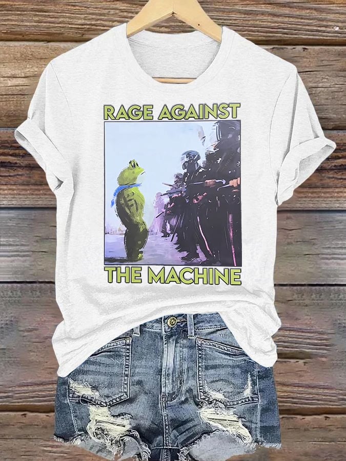 Women's  Portland Frog Art Print T-Shirt