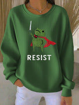 Women's Resist Frog Knitted Sweatshirt
