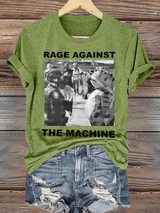 Women's  Portland Frog Resist  Printed Casual T-Shirt