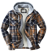 Men's Maple Hooded Flannel Shirt Jacket