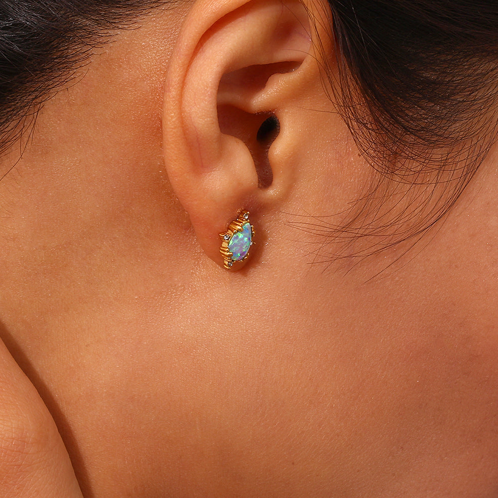 Ethereal Opal Teardrop Earrings