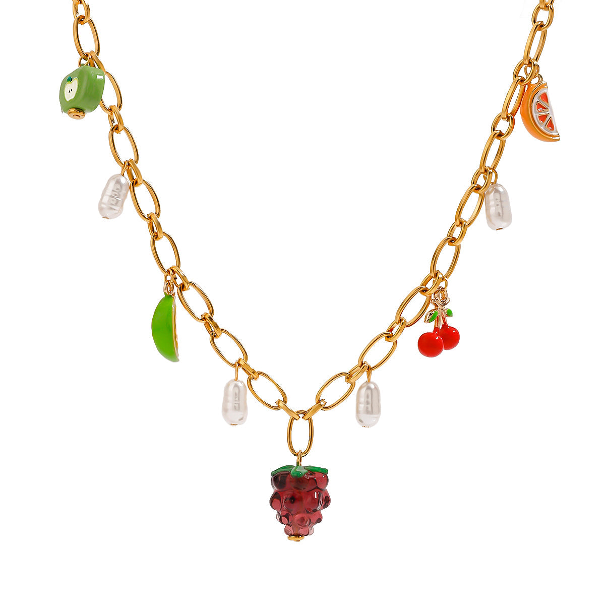 Tropical Fruit Charm Necklace