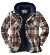 Men's Maple Hooded Flannel Shirt Jacket