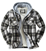 Men's Maple Hooded Flannel Shirt Jacket