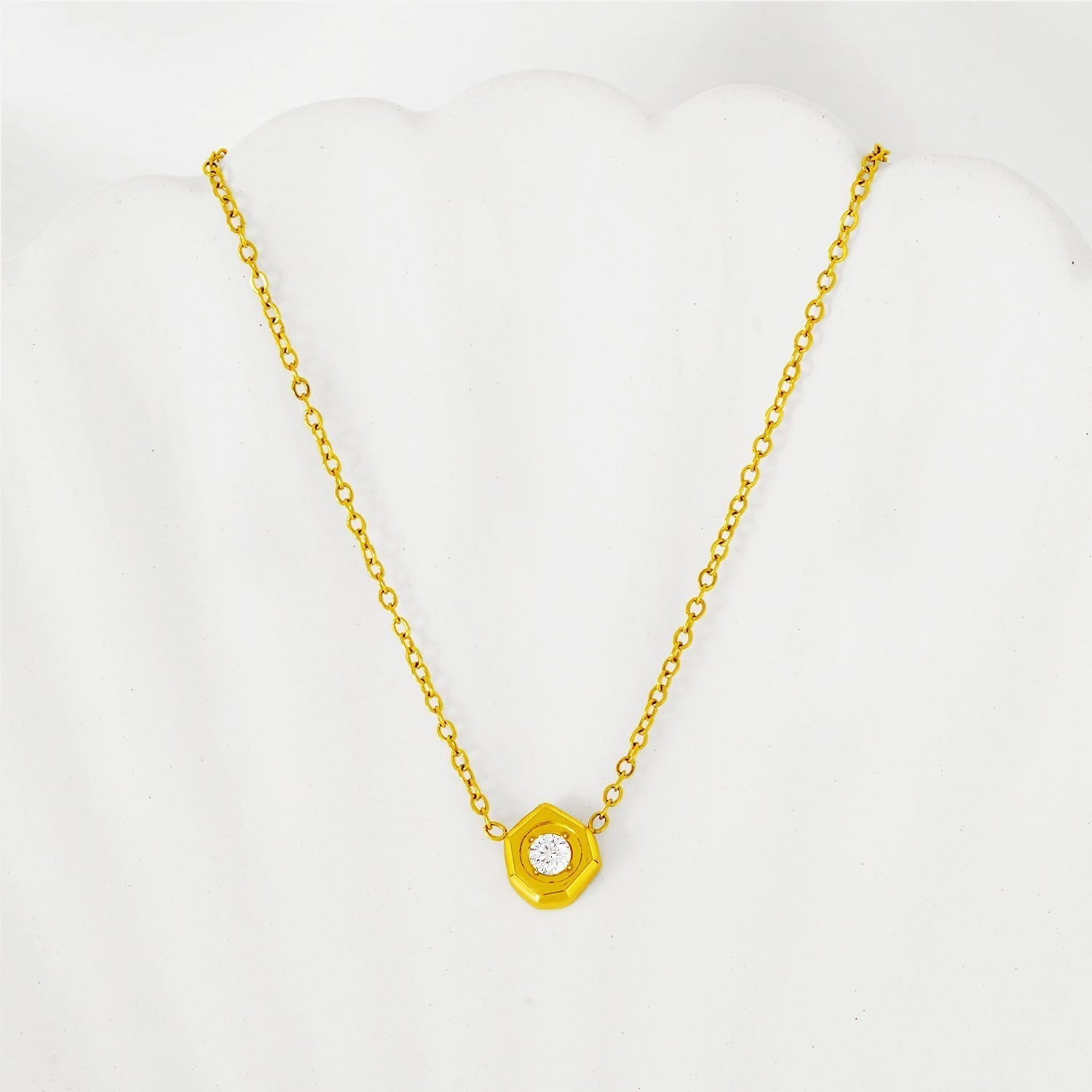 Radiant Hexagon Necklace