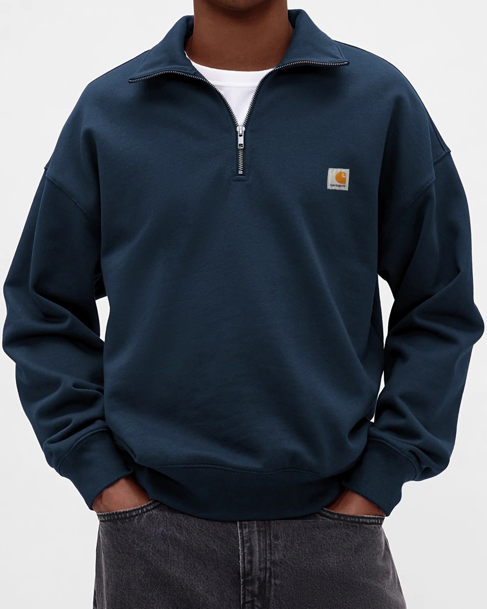 Men's casual half zip sweatshirt