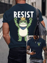 Men's  Resist Frog Printed Casual T-shirt