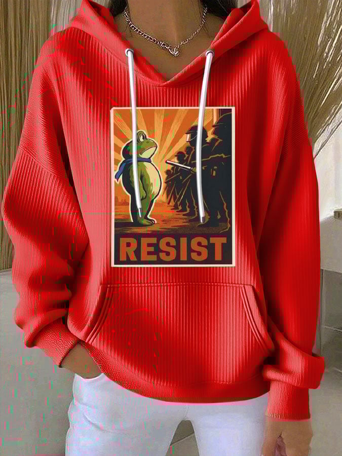 Women'S Frog Casual Hoodie Sweatshirt