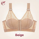 Full Bust Support Front Buckle Lace Bra
