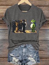 Women's  Portland Frog Resist  Printed Casual T-Shirt