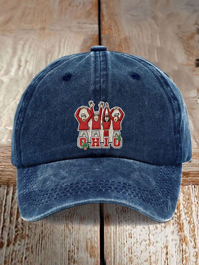 Men'S And Women'S Casual Football Print Hats