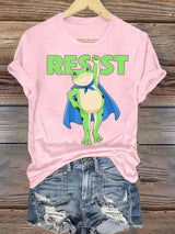 Women's  Portland Frog Art Print Casual T-Shirt