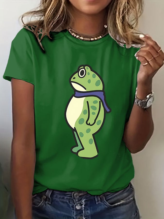 Women's FDT Printed Round Neck T-Shirt