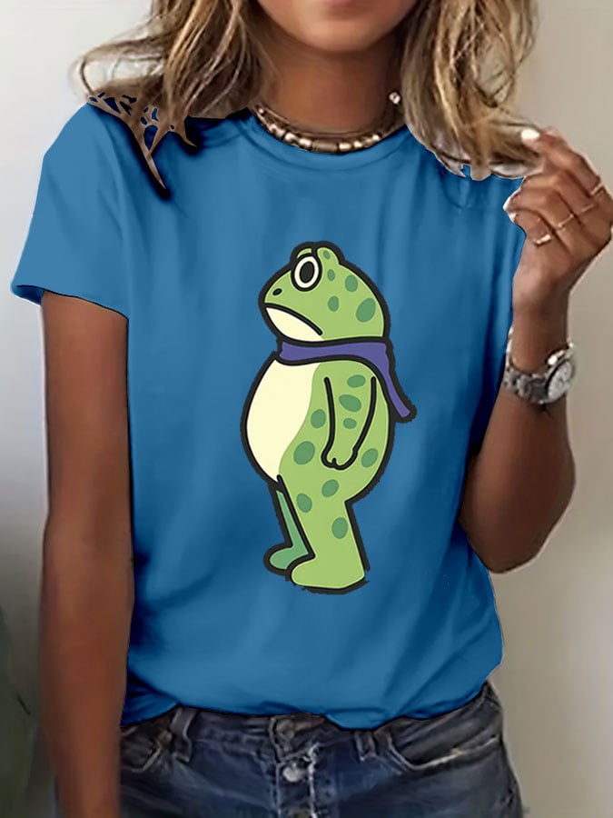 Women's FDT Printed Round Neck T-Shirt