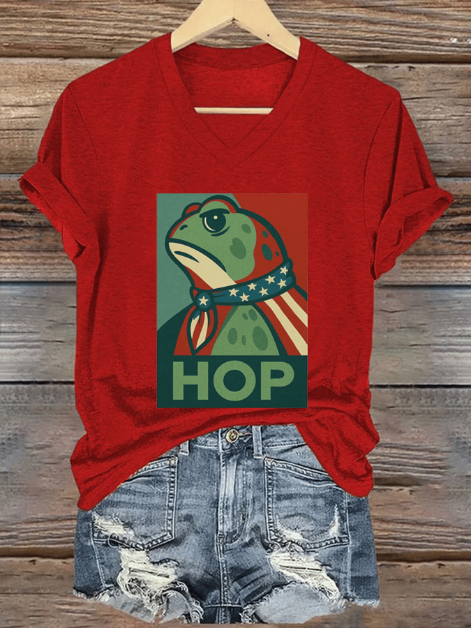 Women's FDT Print V-Neck T-Shirt