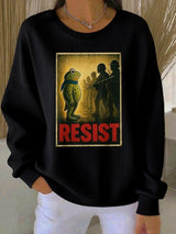 Women's Resist Frog Print Casual Sweatshirt