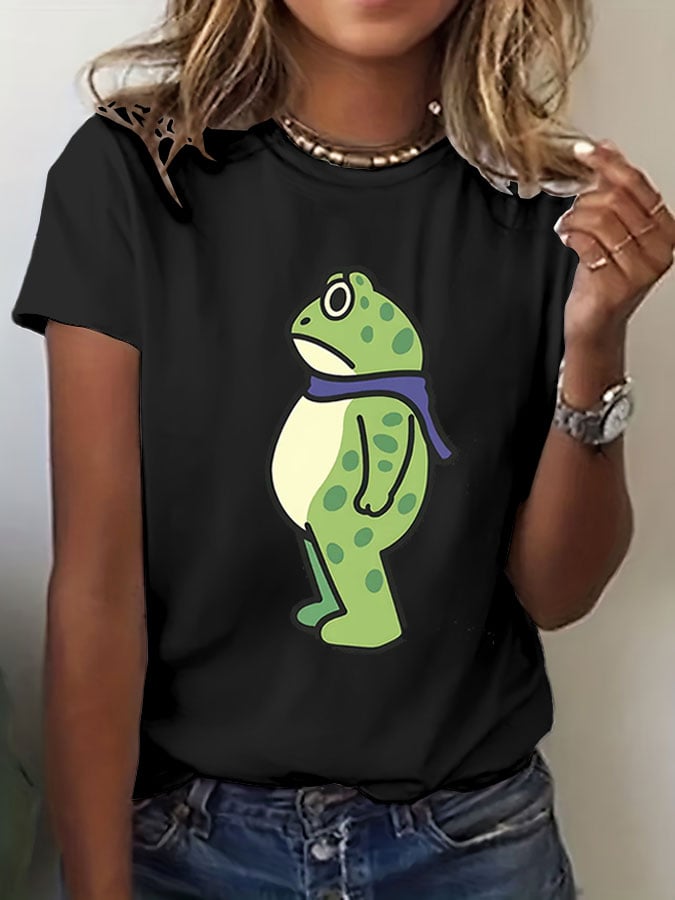 Women's FDT Printed Round Neck T-Shirt
