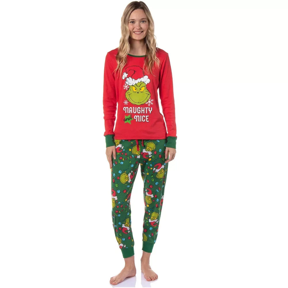Red and Green Christmas Character Matching Family Christmas Pajamas