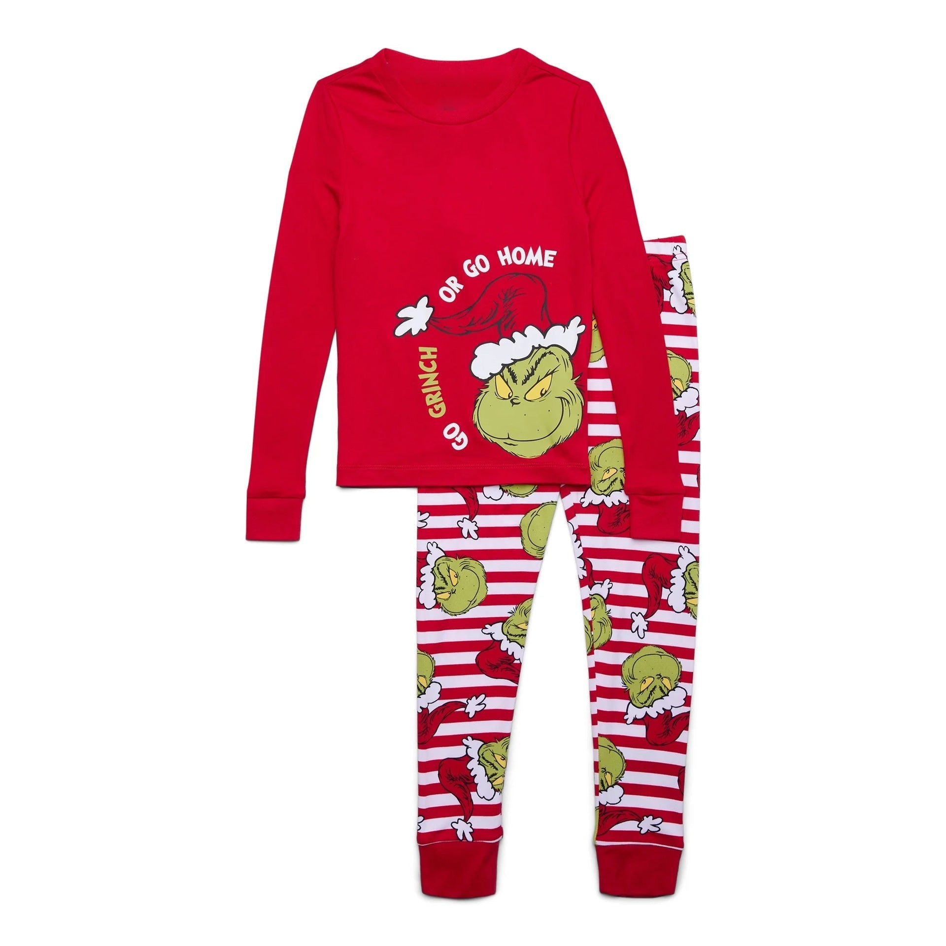 Go Grinch Matching Family Christmas Pajamas-Dog Pajamas Included